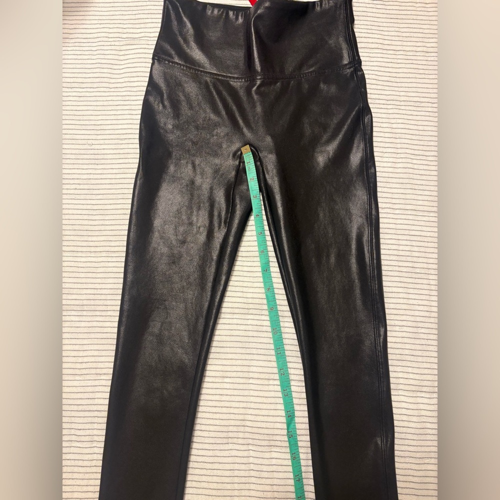 SPANX Women's Black Faux Leather Leggings